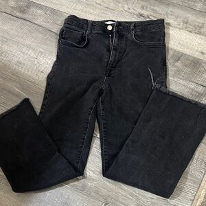Zara Black Ankle Cropped Jeans